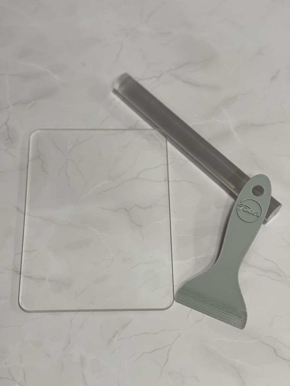 Set Rodillo, Espátula y Base Acrílica