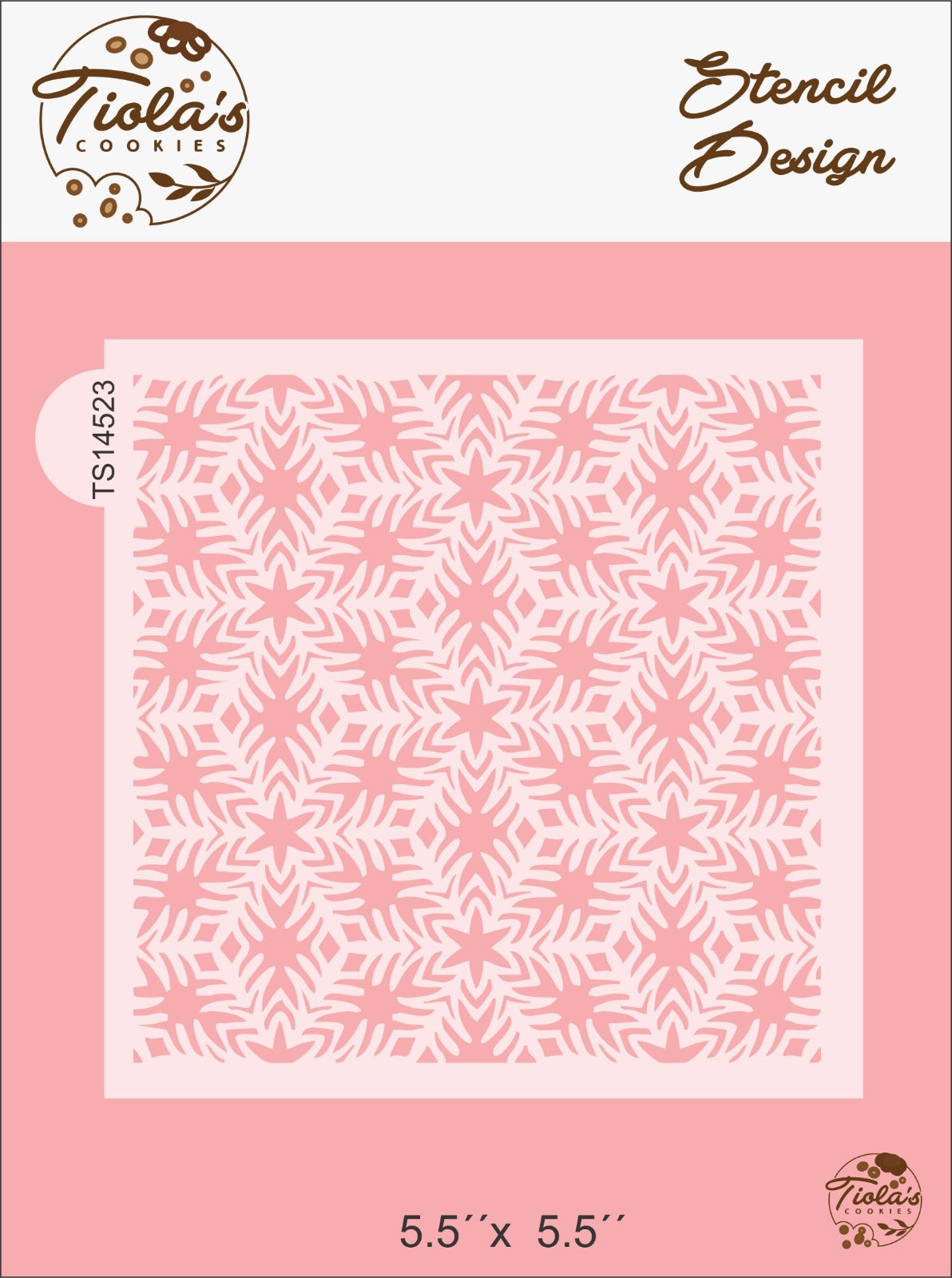 Textura Stencil Navidad Copos de Nieve grande