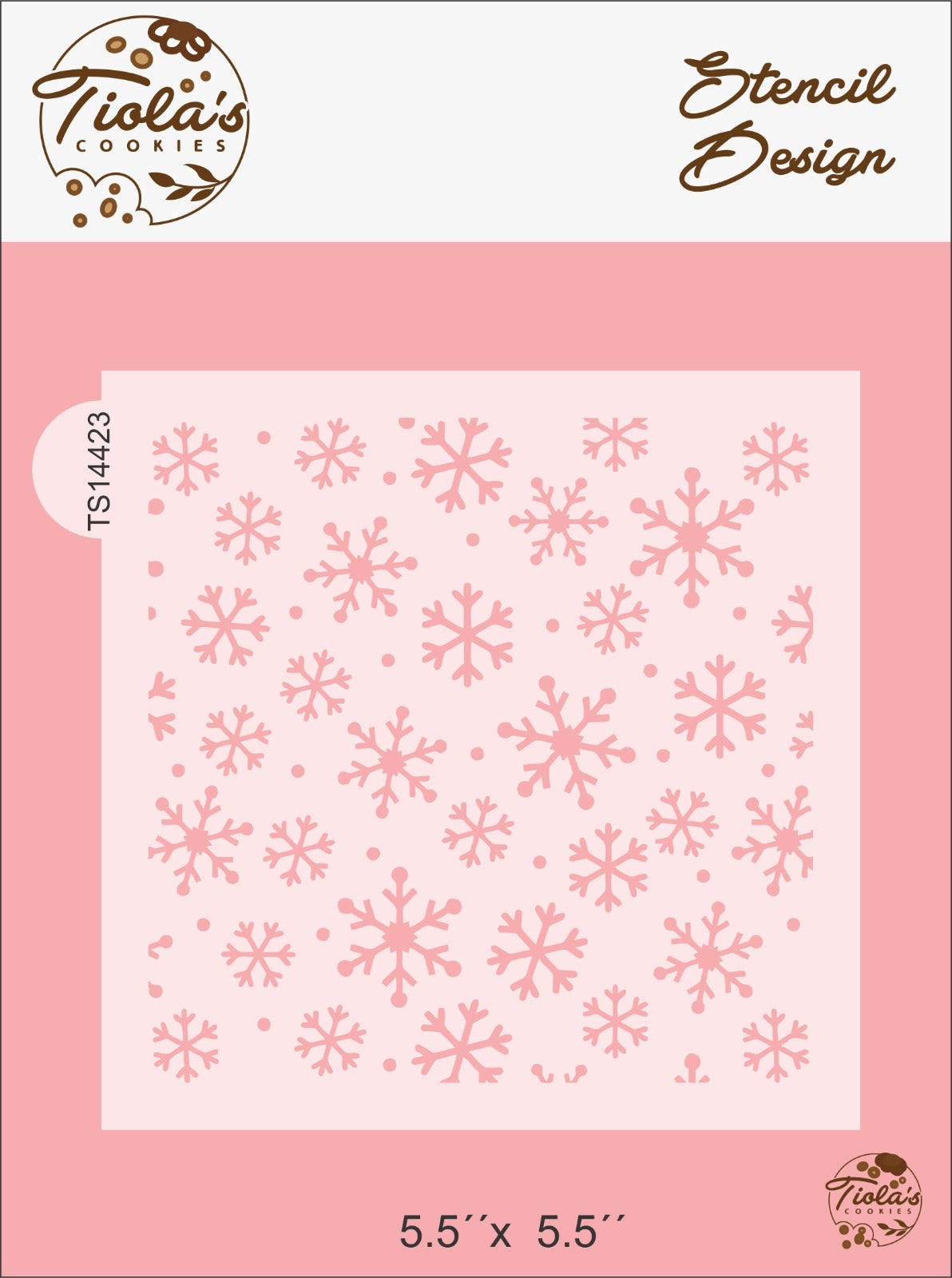 Textura Stencil Navidad Copos de Nieve