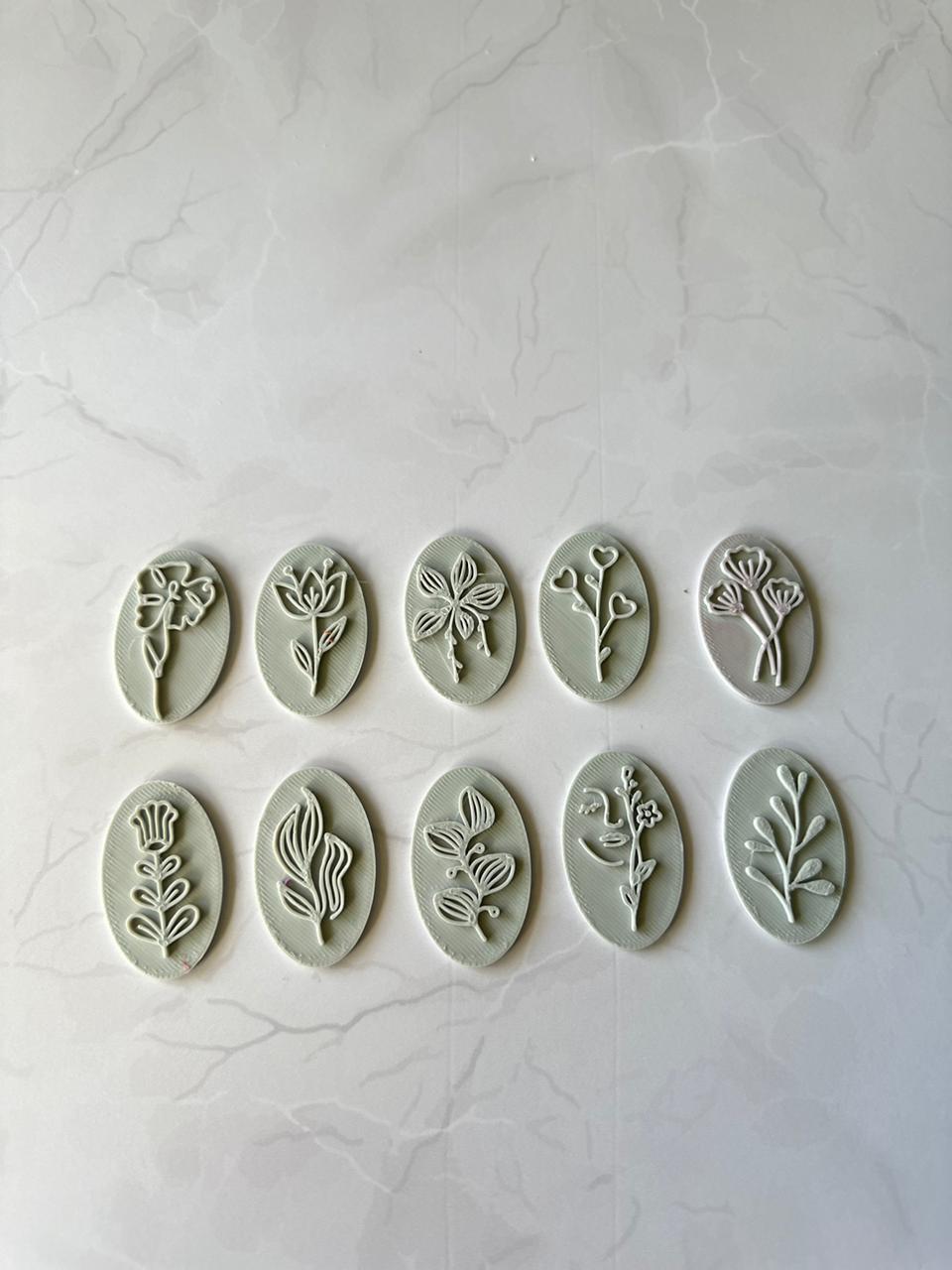 Marcadores de flores para aretes