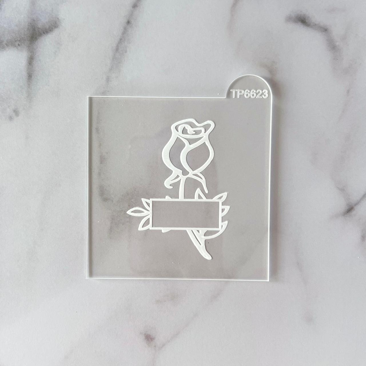 Embossing y Cortador: Rosa con mensaje