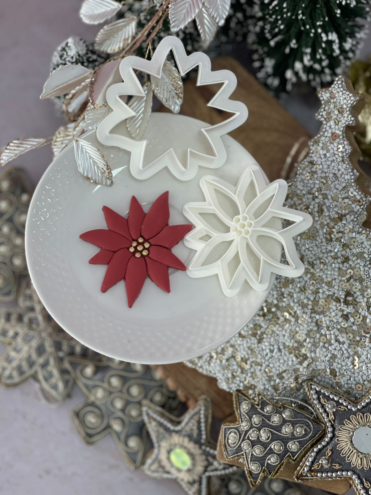 CORTADOR Y MARCADOR FLOR NAVIDEÑA