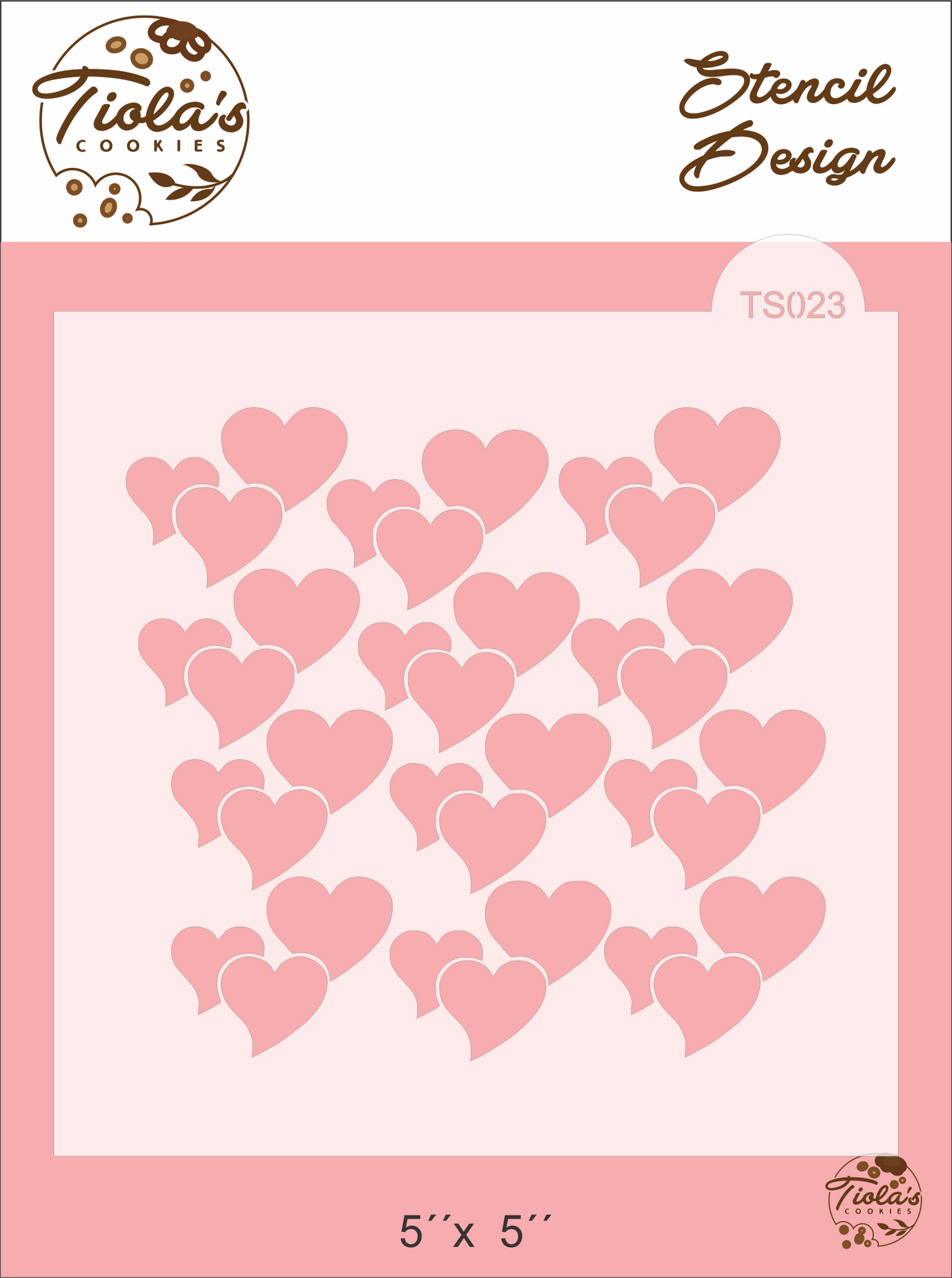 Textura Corazones Stencil