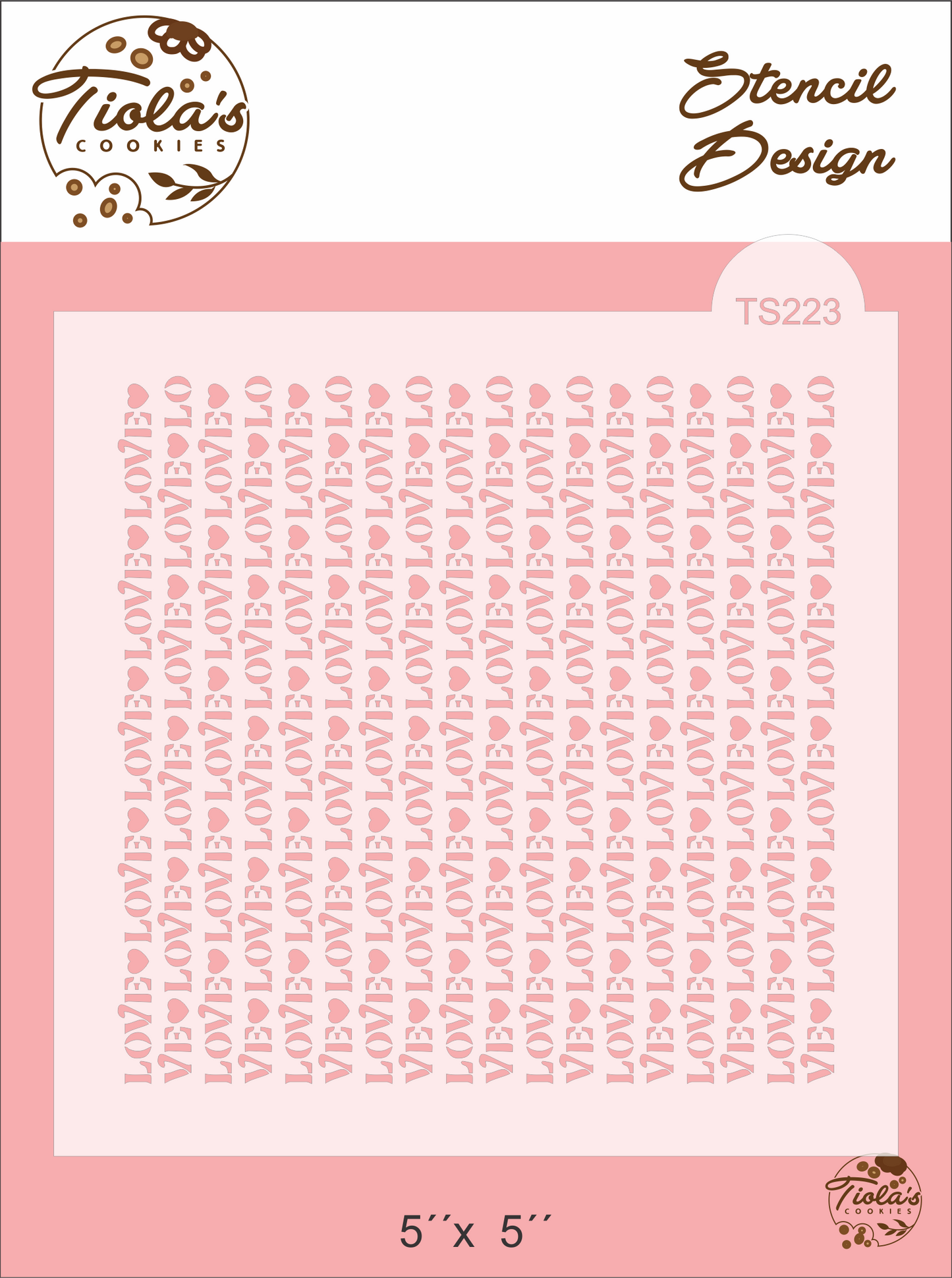 Textura Love+heart Stencil