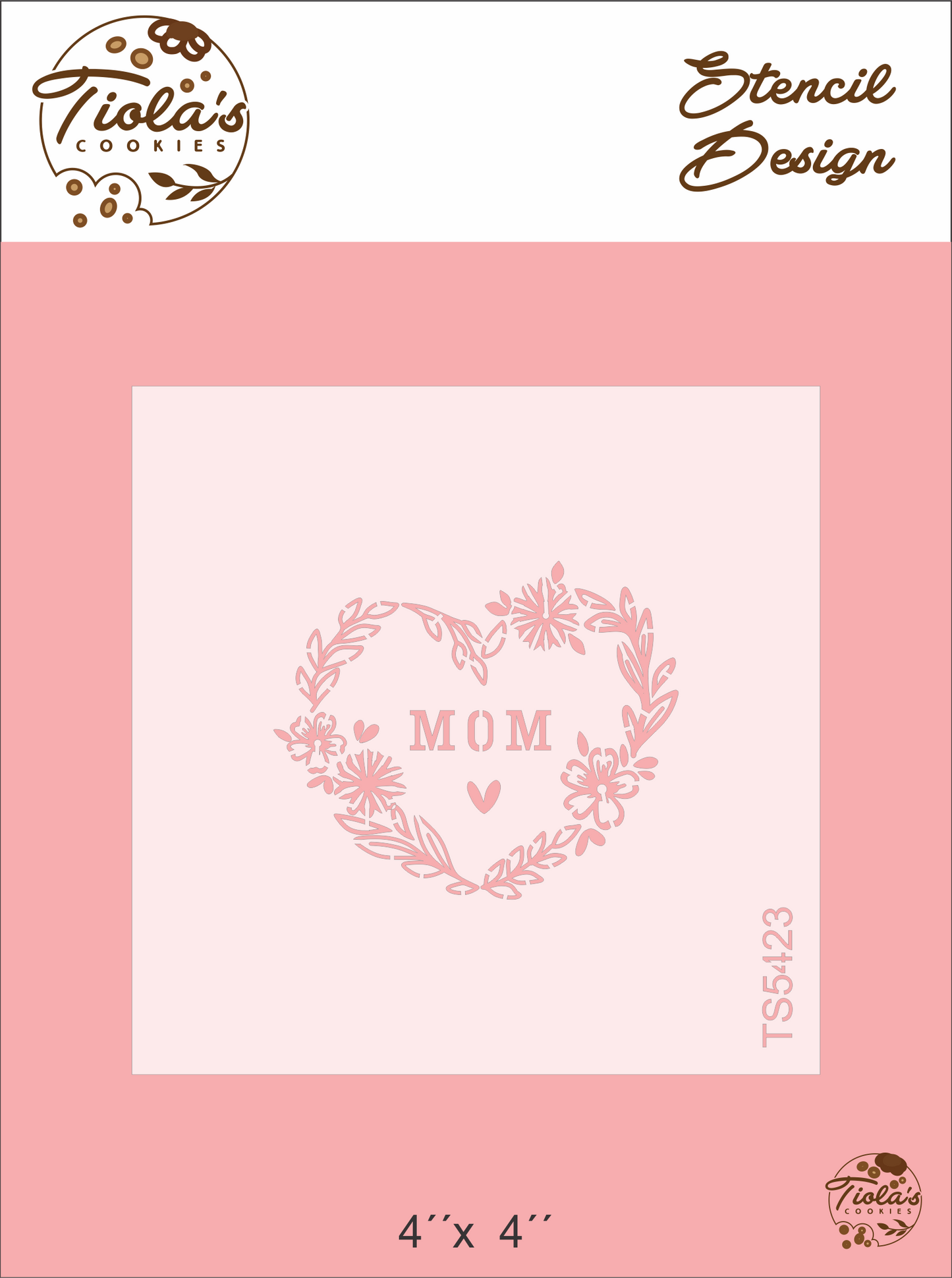Corazón Mom Stencil