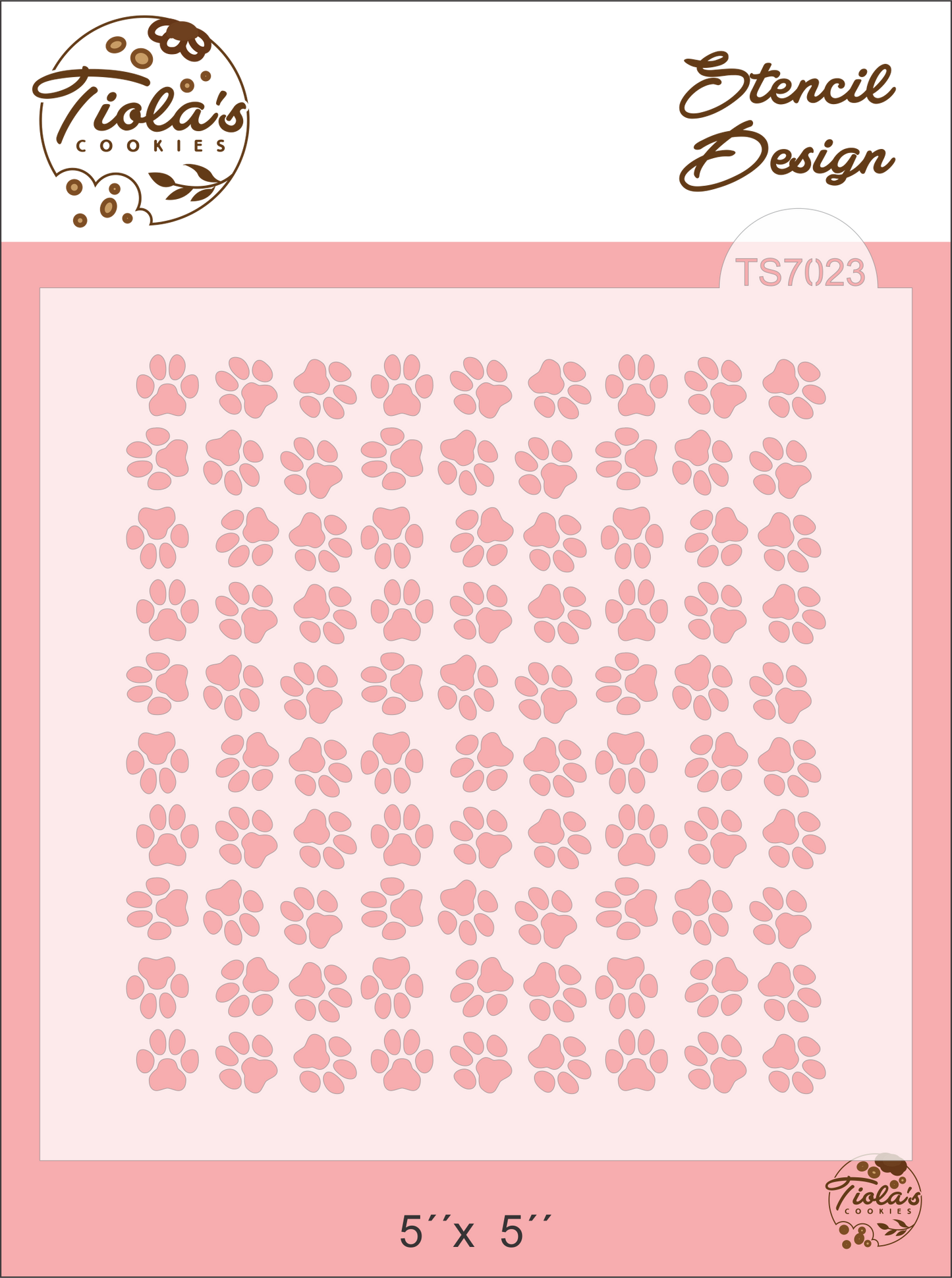 Textura Huella de Perro Stencil