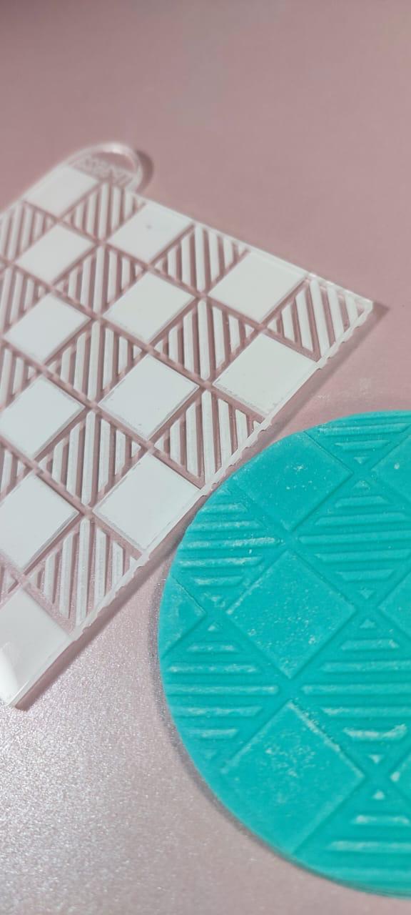 Textura Mosaico Cuadros Rayados Embossing