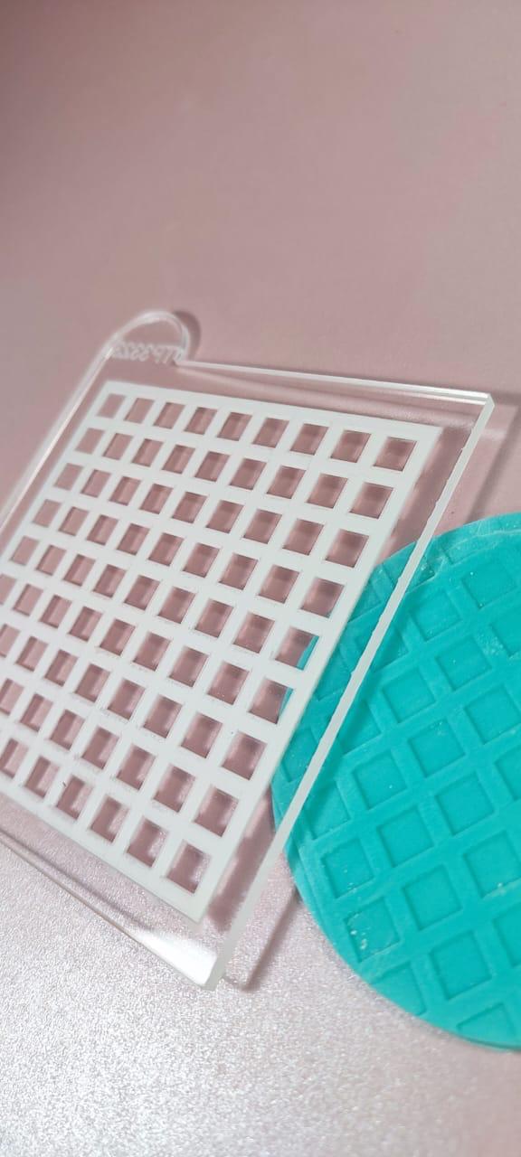 Textura Mosaico Cuadros Embossing