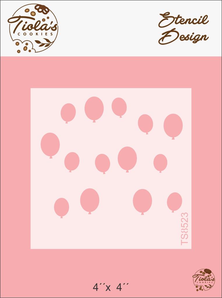 Globos fuego de 2 Textura Stencil