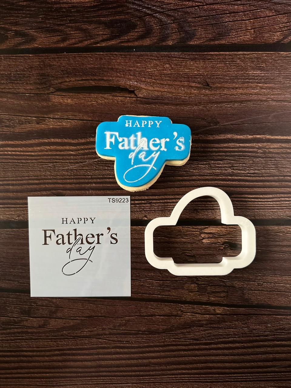 Stencil + cortador: happy fathers day