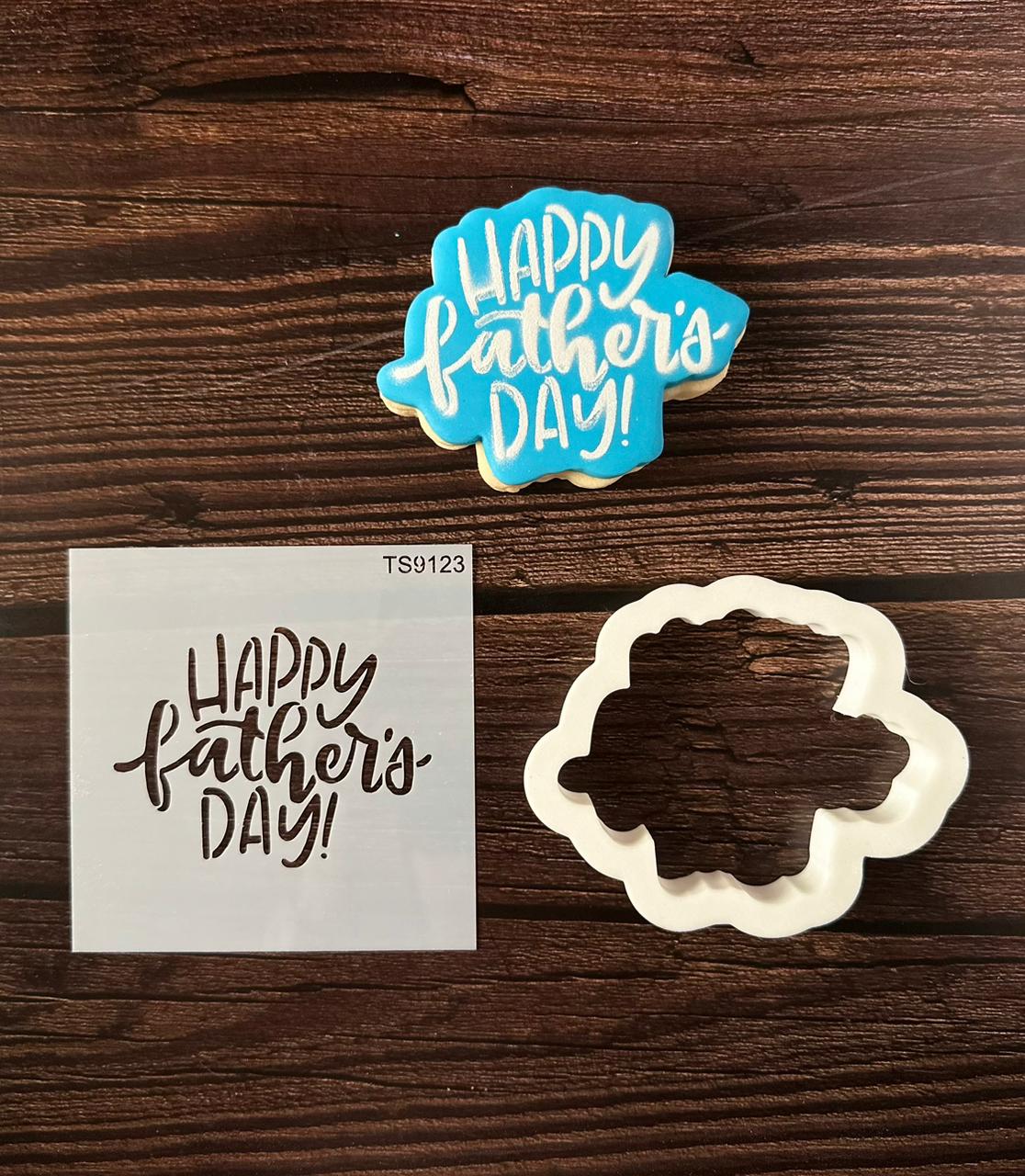 Stencil + cortador: happy fathers day 2
